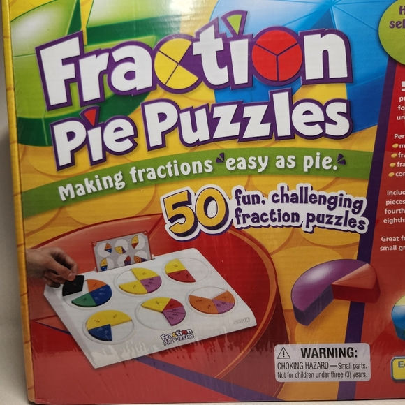NEW Fraction Pie Puzzles Games Toy SCHOOL Math Education - LEARN FRACTIONS - Picture 3 of 11